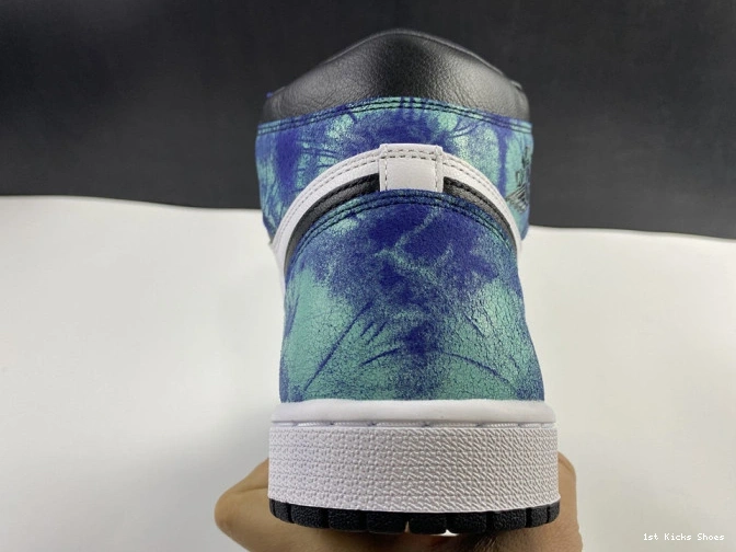 jordan aurora Fashionable green 1 black tie-dye cd0461- 1258 air white 0117